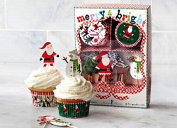 Cupcake Set Merry Bright Christmas