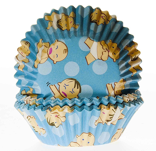 Cake cups Baby Blauw