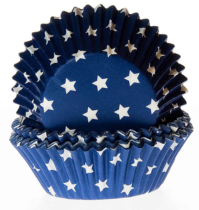 Cake cups Stars blue