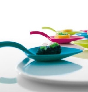 ZAK! Fulla amuselepels set/4 aqua